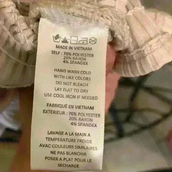 Paper Crane Women Top Blouse short sleeve cream Size M - Picture 4 of 5